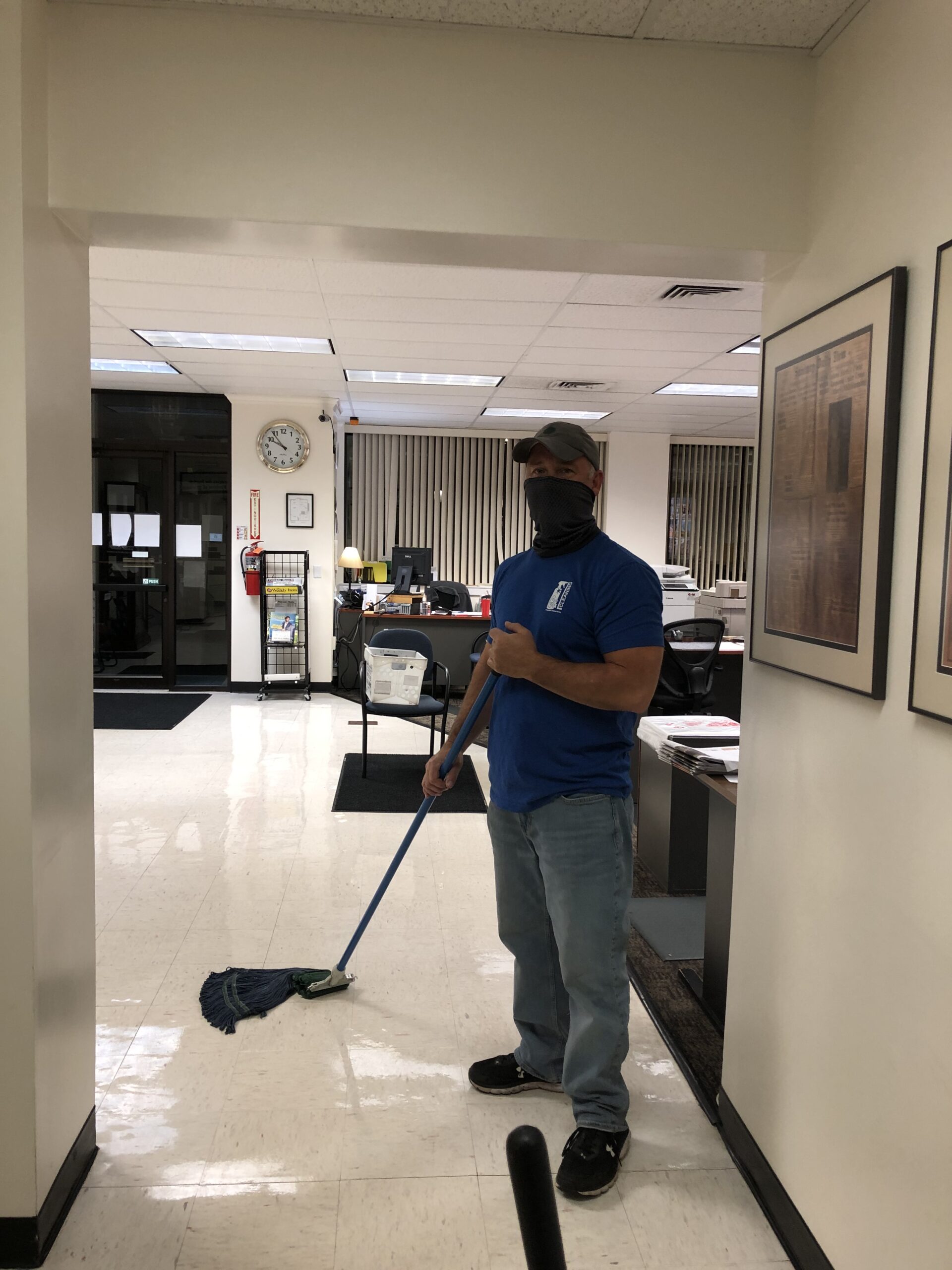 Cleaning Office Space Tile Floor
